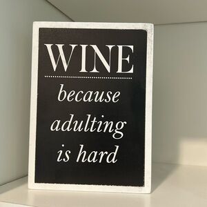 NEW Shadow Box Sign Coffee/Wine Reversible Sayings Decor Accent